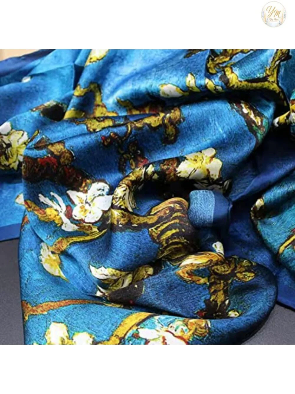 100% Mulberry Silk Large Square Scarf Shawl Women Hair Wrap Headband